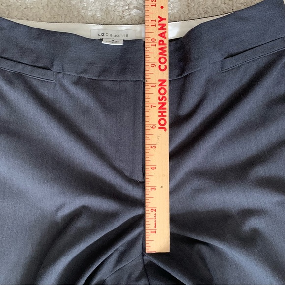 Liz Claiborne Dress Pants, Career/Classic Women's Size 8 Charcoal Straight Legs - Picture 11 of 13